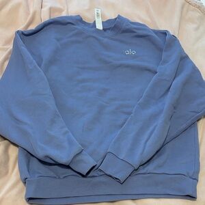 ALO Yoga Women's Crewneck in Lilac Blue